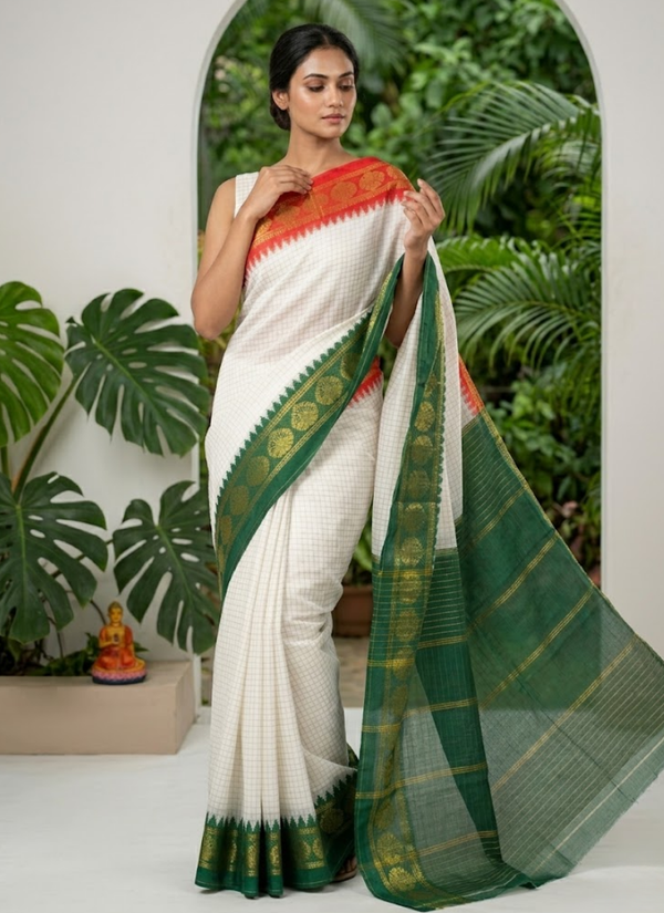 Kota Gadwal Handloom Saree with Blouse