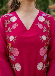 Luxury Chanderi Punjabi Suit with Heavy Embroidered Dupatta 5