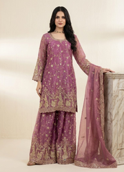 NC Moss Silk Palazzo Suit with Sequins & Zari Embroidery + Dupatta 4