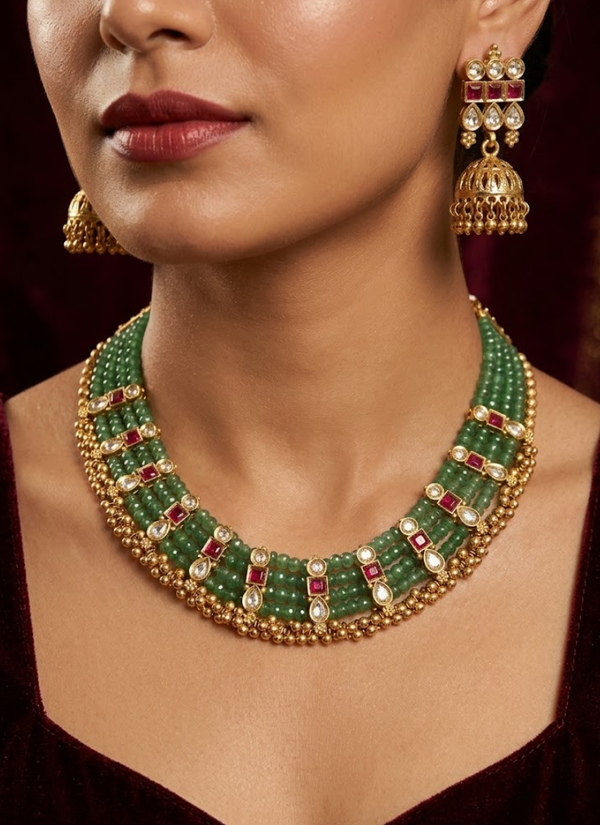Rubina Kundan Heritage Necklace Set