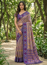 Karishma Patola Silk Saree – Premium Soft Silk with Zari Weaving & Meena Kari Border 3