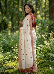 Love Buti Embroidery Mul Cotton Saree 5