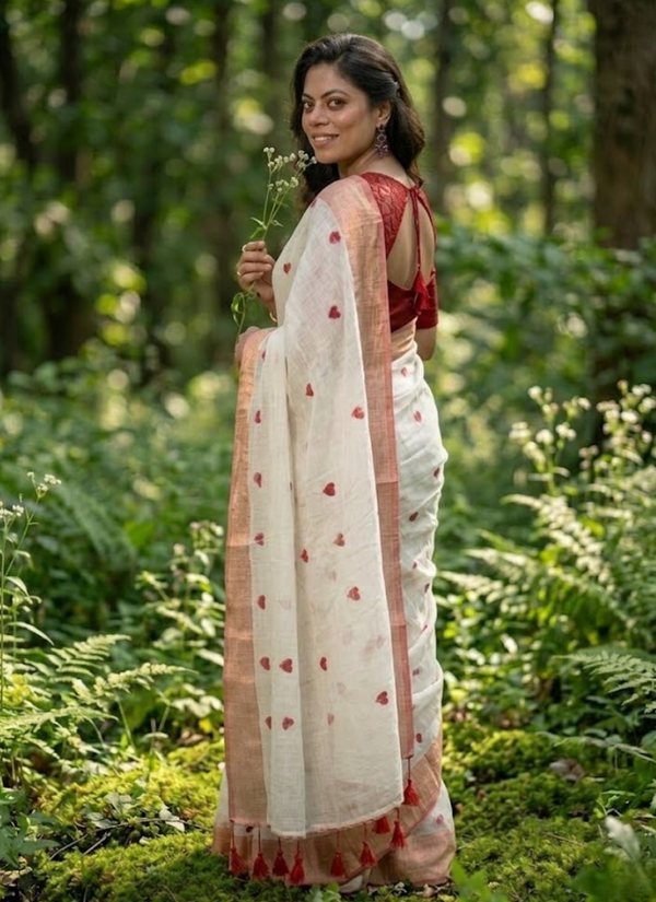 Love Buti Embroidery Mul Cotton Saree