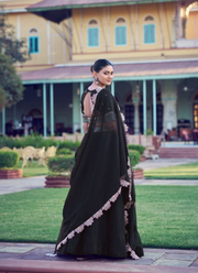 Aurum Georgette Lehenga Set – Thread & Sequins Embroidery 5