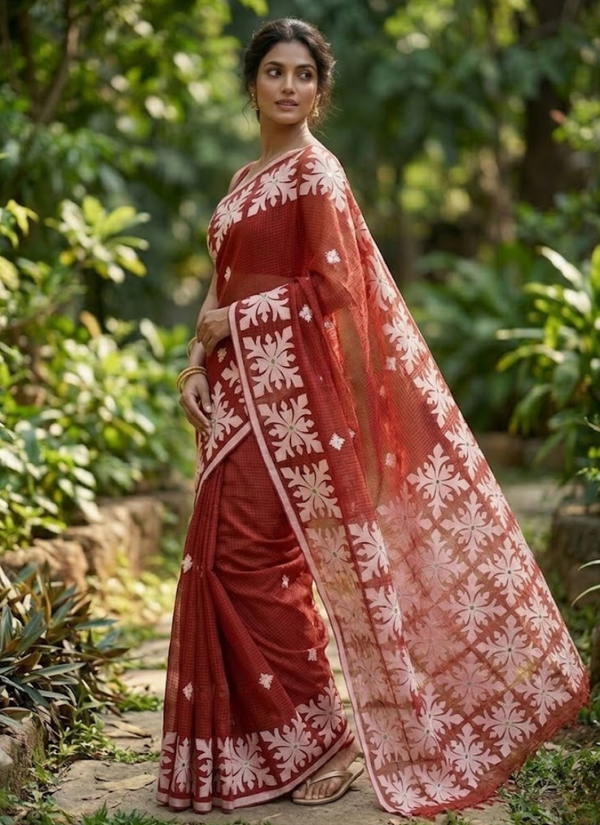 Kota Applique Saree