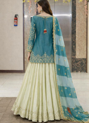 Crunchy Silk Sharara Suit with Heavy Sequins Embroidery + Dupatta 8