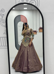 Silk Satin Lehenga Choli with Embroidery Work 6