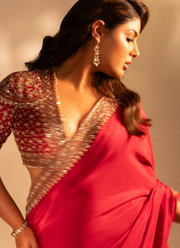 Soft Rangoli Silk Saree with Sequins Embroidery Border & Blouse Fabric 6