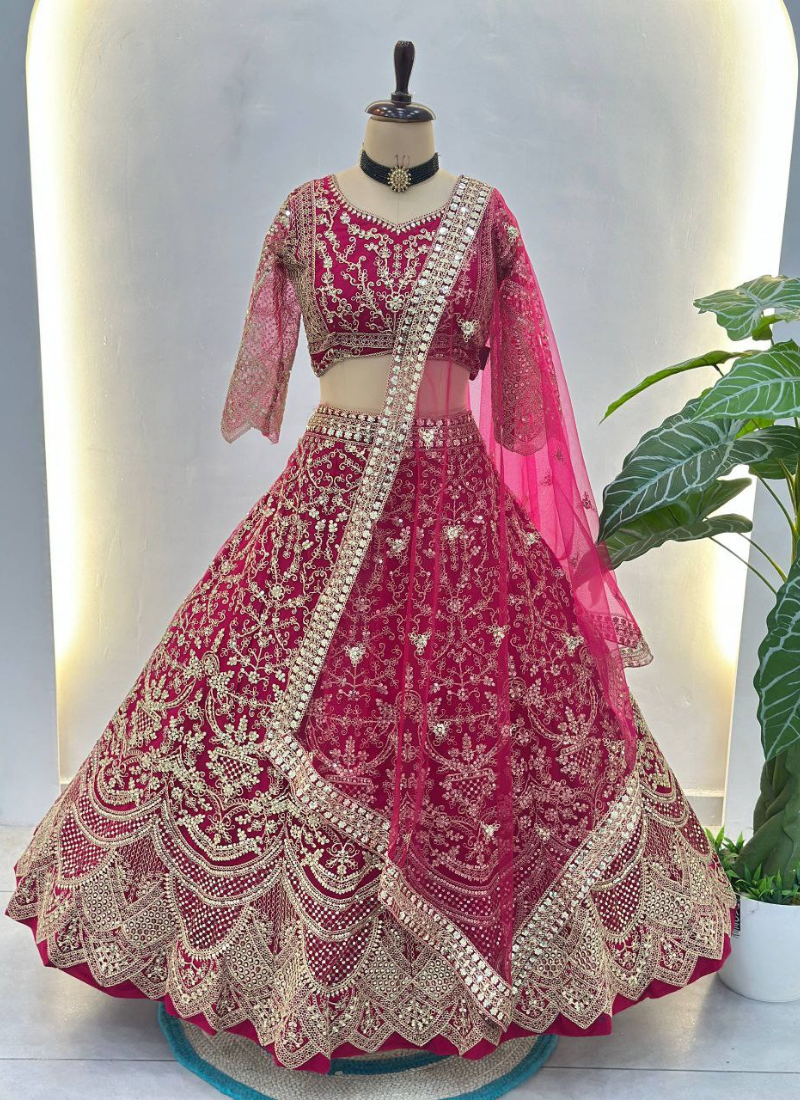 Butterfly Net Lehenga Choli with Sequin Embroidery