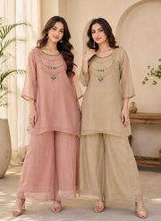 Designer Tissue Co-ord Set | Indian Party Wear & Occasion Outfit Australia 10