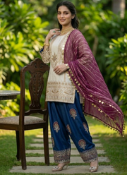 Silk Sharara Set with Georgette Dupatta 6