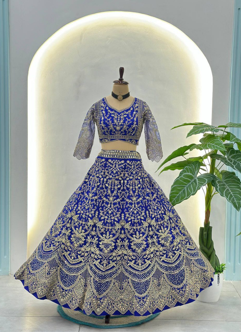 Butterfly Net Lehenga Choli with Sequin Embroidery