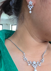 Stone Setting Necklace & Earring Set for Partywear & Bridal Looks 6
