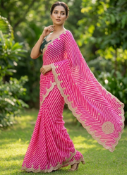 Special Shwan Lariya Saree – Cyc Georgette with Goota Foil & Coding Work 3