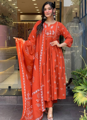 Premium Cotton Punjabi Suit with Sequins Embroidery & Khadi Dupatta (Sizes S–XXL) 6