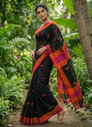 Barfi Khadi Handloom Saree with Blouse 6