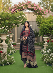 Green Ajrak Salwar Suit – Pure Modal Fabric with Jari Border Dupatta 2