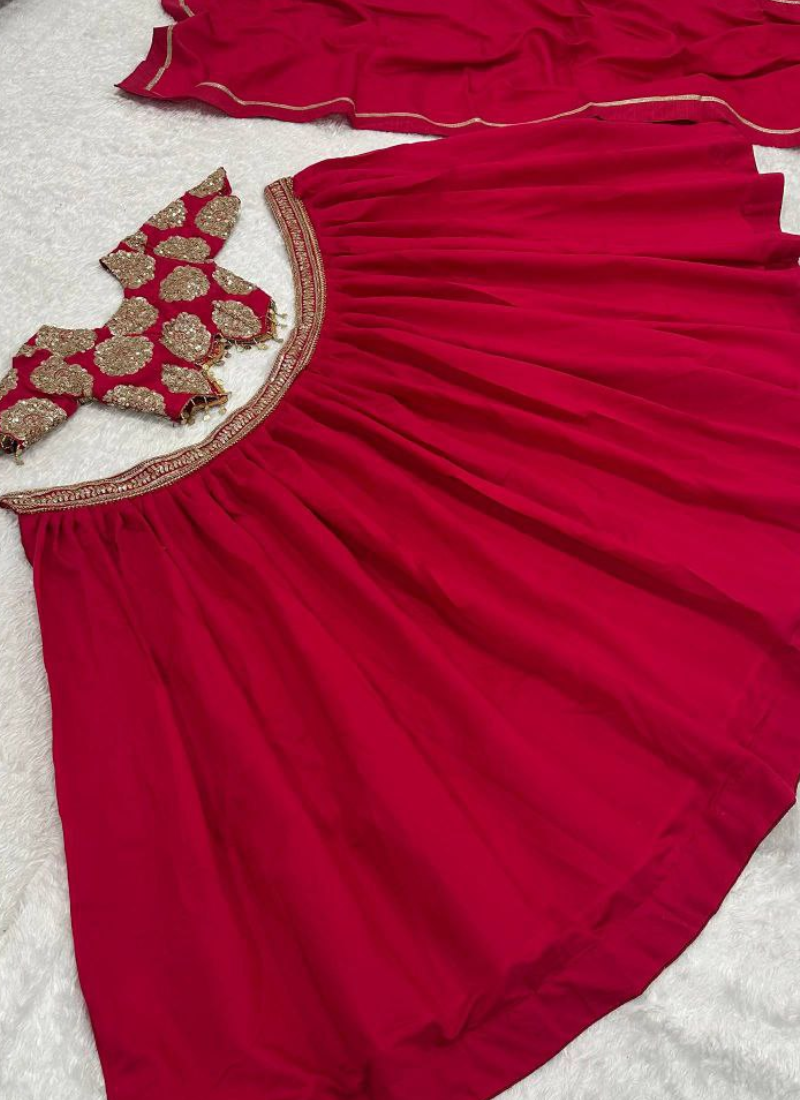 Roman Silk Lehenga Choli with Sequin Dupatta