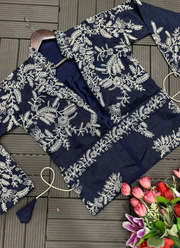 Heavy Chinon Saree – Embroidery Sequence Work, Ready to Wear 6