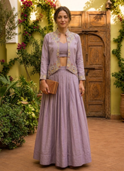 Designer Indo‑Western Jacket Lehenga Set 2