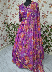 Premium Georgette Floral Lehenga Choli with Sequins & Real Mirror Work + Dupatta 6