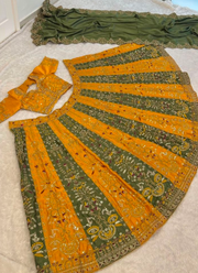Roman Satin Silk Lehenga 7