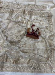 Space Silk Saree with Sequin & Zari Embroidery & Matching Blouse 3