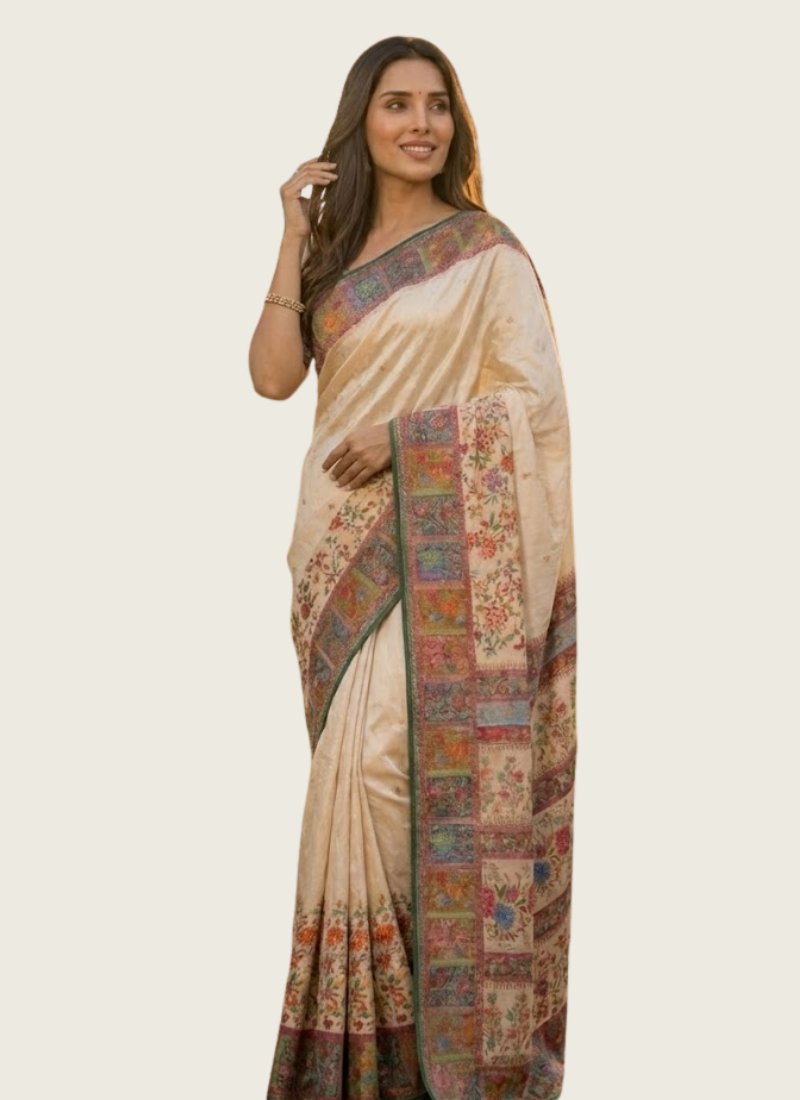 Pure Kani Silk Saree – Silk Mark Certified