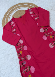 Luxury Chanderi Punjabi Suit with Heavy Embroidered Dupatta 6