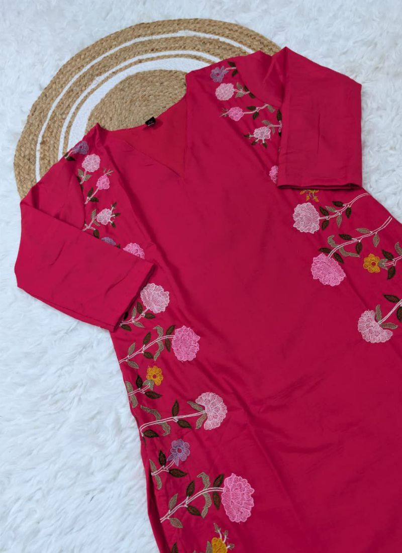 Luxury Chanderi Punjabi Suit with Heavy Embroidered Dupatta