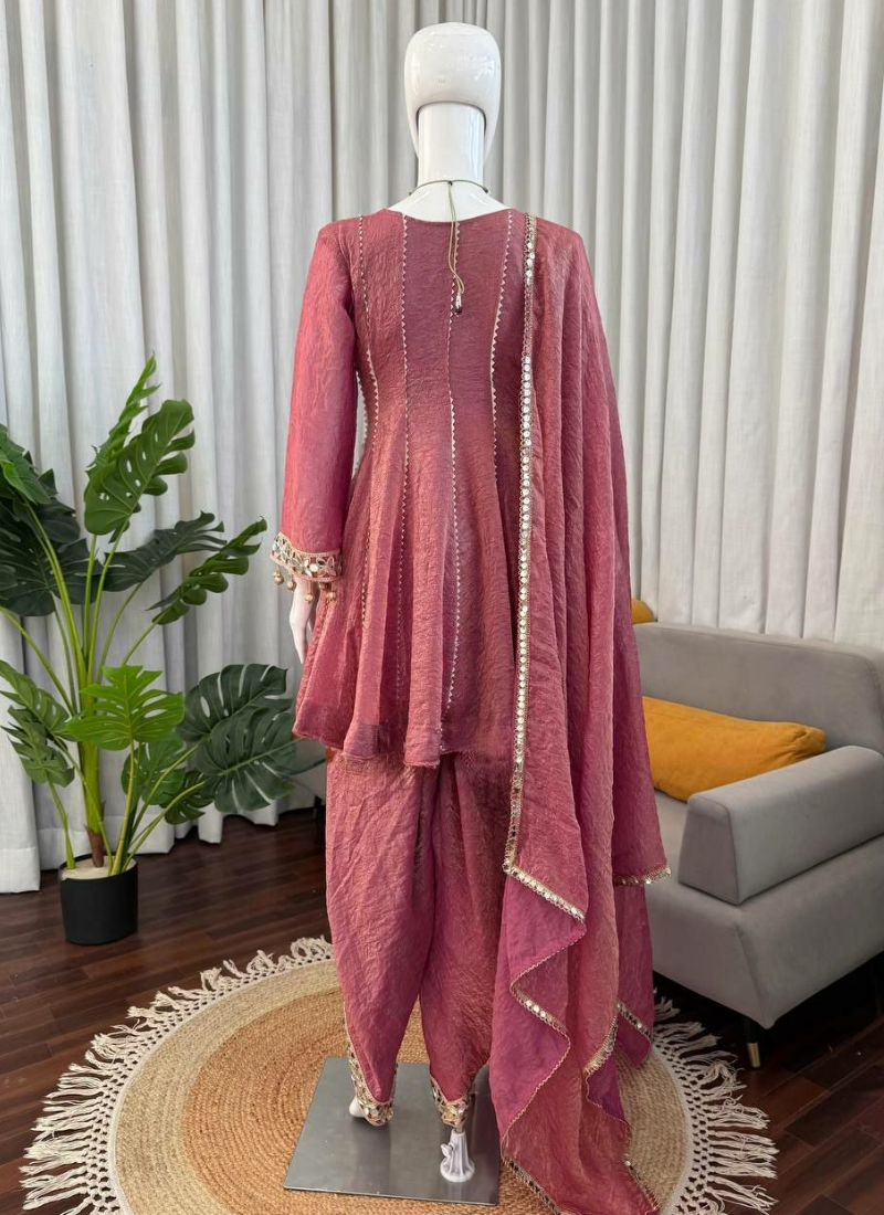 Gold Crush Kurta Set with Dupatta