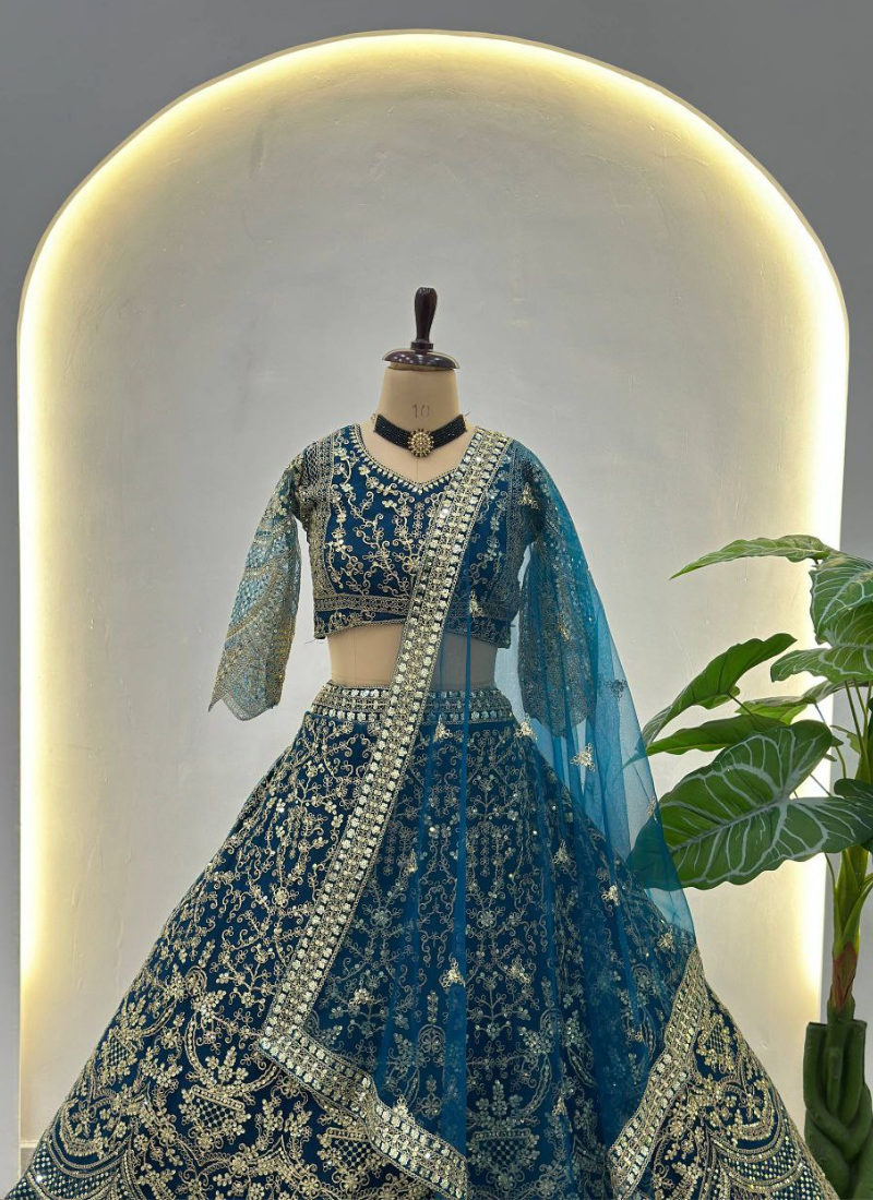 Butterfly Net Lehenga Choli with Sequin Embroidery