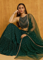Georgette Lehenga Set – Zari & Sequence Embroidery 6