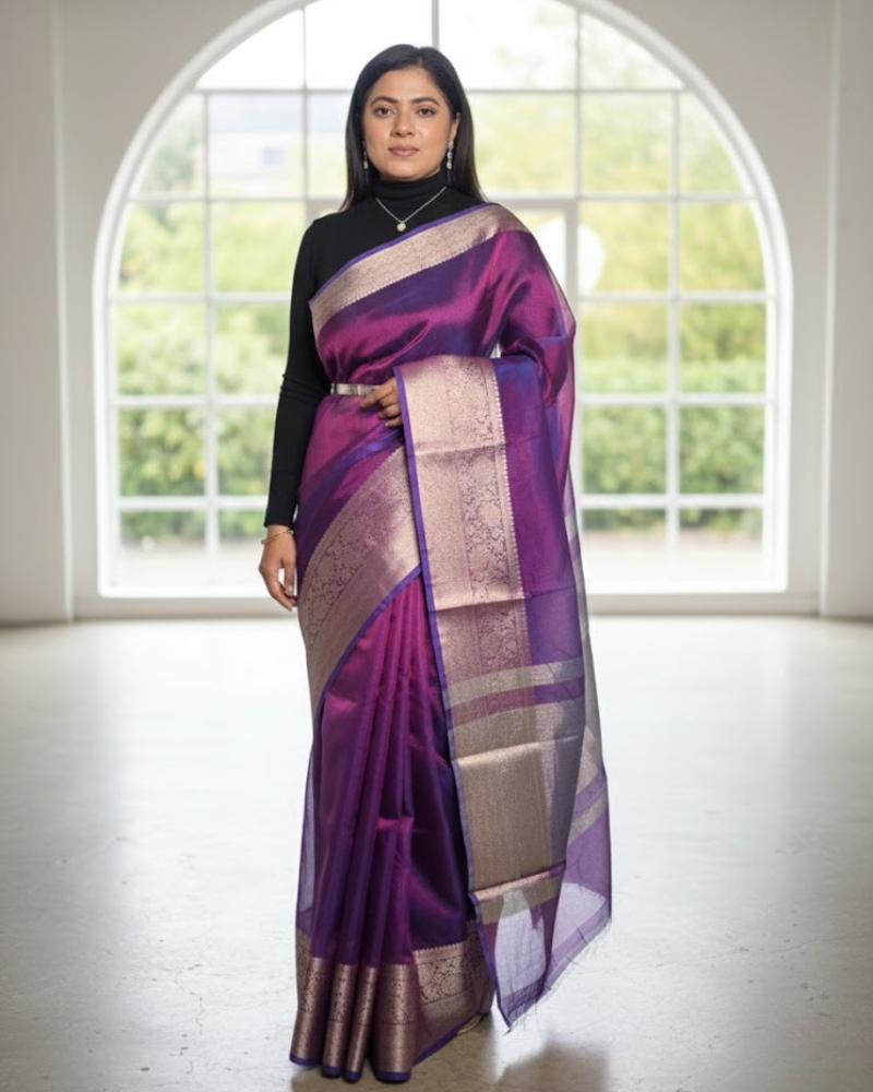 Tissue Banarasi Saree – Elegant Handwoven Tradition