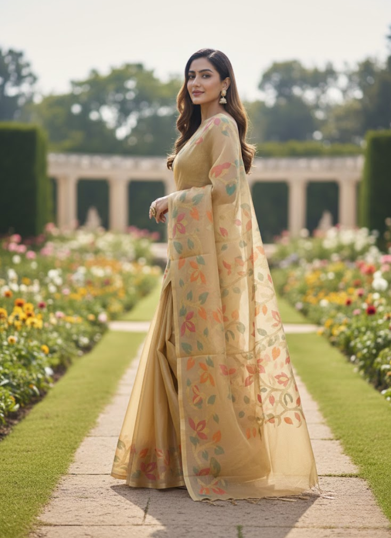 Banarasi Organza Tissue Saree - festive Banarasi saree