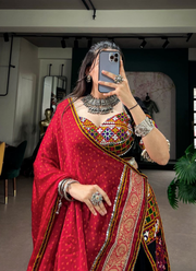 Rayon Kutchi Embroidery Lehenga 2