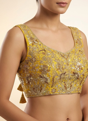 Heavy Velvet Partywear Blouse with Front Open Style 3
