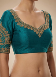 Italian Silk Women’s Blouse with Handwork, Sequins & Thread Work 6