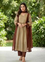 Pure Mul Chanderi Kurta Pant Set | Elegant Indian Traditional Wear Australia 5