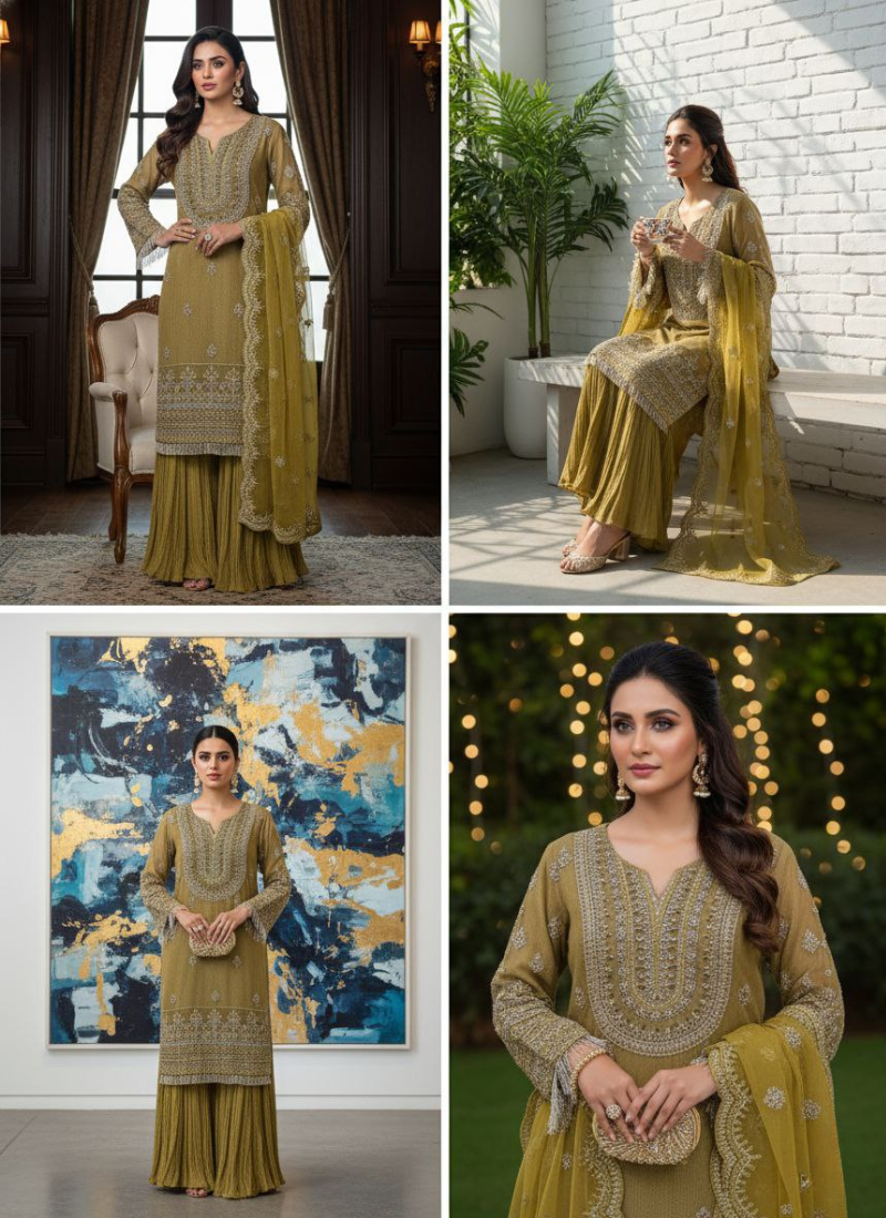Pakistani Salwar Suit – Vibrant Yellow Elegance