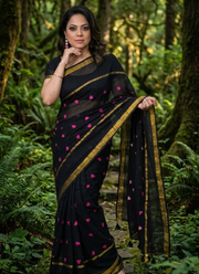 Love Buti Embroidery Mul Cotton Saree 6