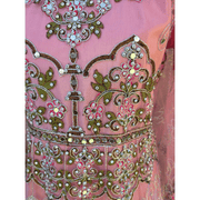 Pink Pakistani Anarkali Suit – Net Fabric with Embroidery 11