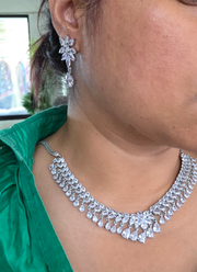 Diamond Cut Necklace & Earring Set with Premium Stone Setting 7