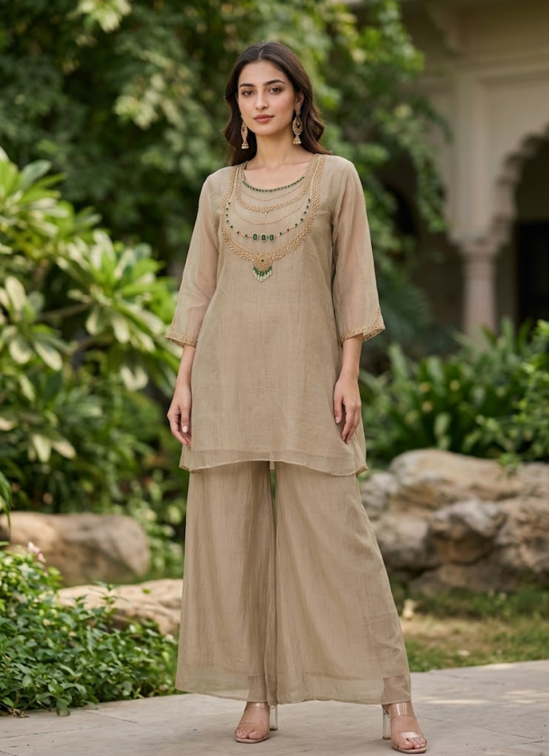 Designer Tissue Co-ord Set | Indian Party Wear & Occasion Outfit Australia Australia