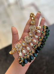 Necklace Set with Earrings & Green Beads – Earrings Included 6