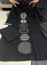 Pure Mul Cotton Punjabi Suit Set with Dupatta & Pearl Moti Mala (Sizes M–3XL) 7