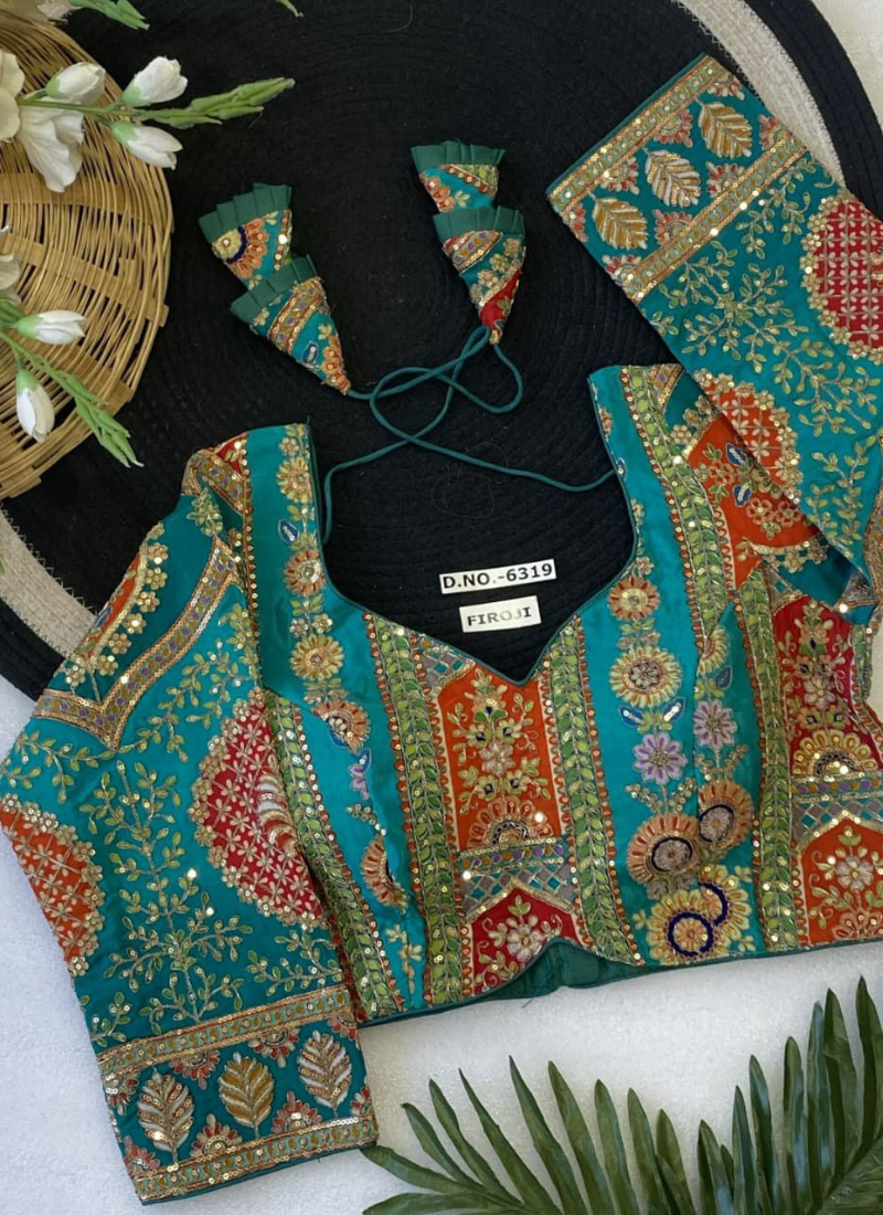 Partywear Women’s Blouse with Premium Padding & Back‑Open Design