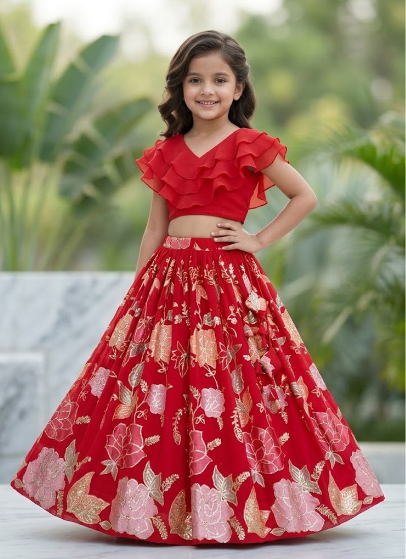 Kids Georgette Lehenga Set Australia