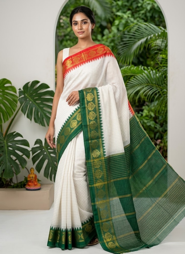 Kota Gadwal Handloom Saree with Blouse