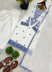 Rayon Cotton Kurti Set with Silk Dupatta 6